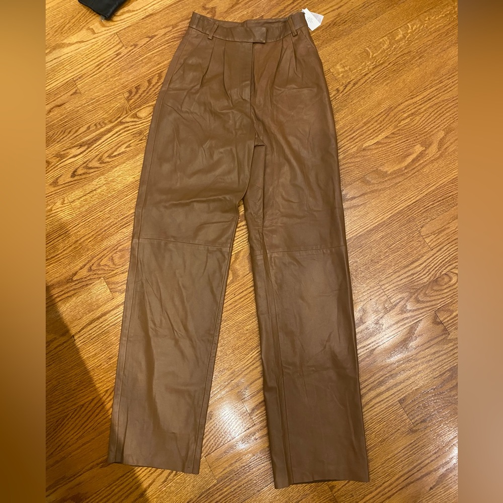 Eleventy genuine leather NWT trousers